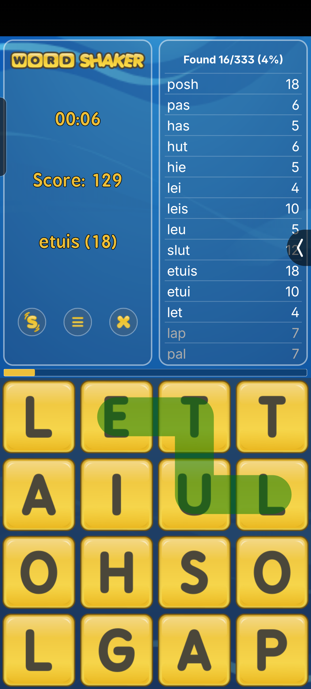 Word Shaker gameplay screenshot